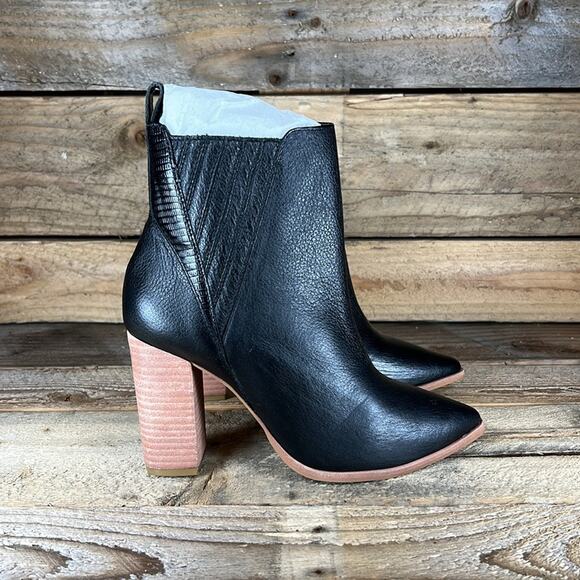 KAANAS Perm Cowboy Ankle Boot - Black Leather - 6 - New without box - Picture 3 of 9